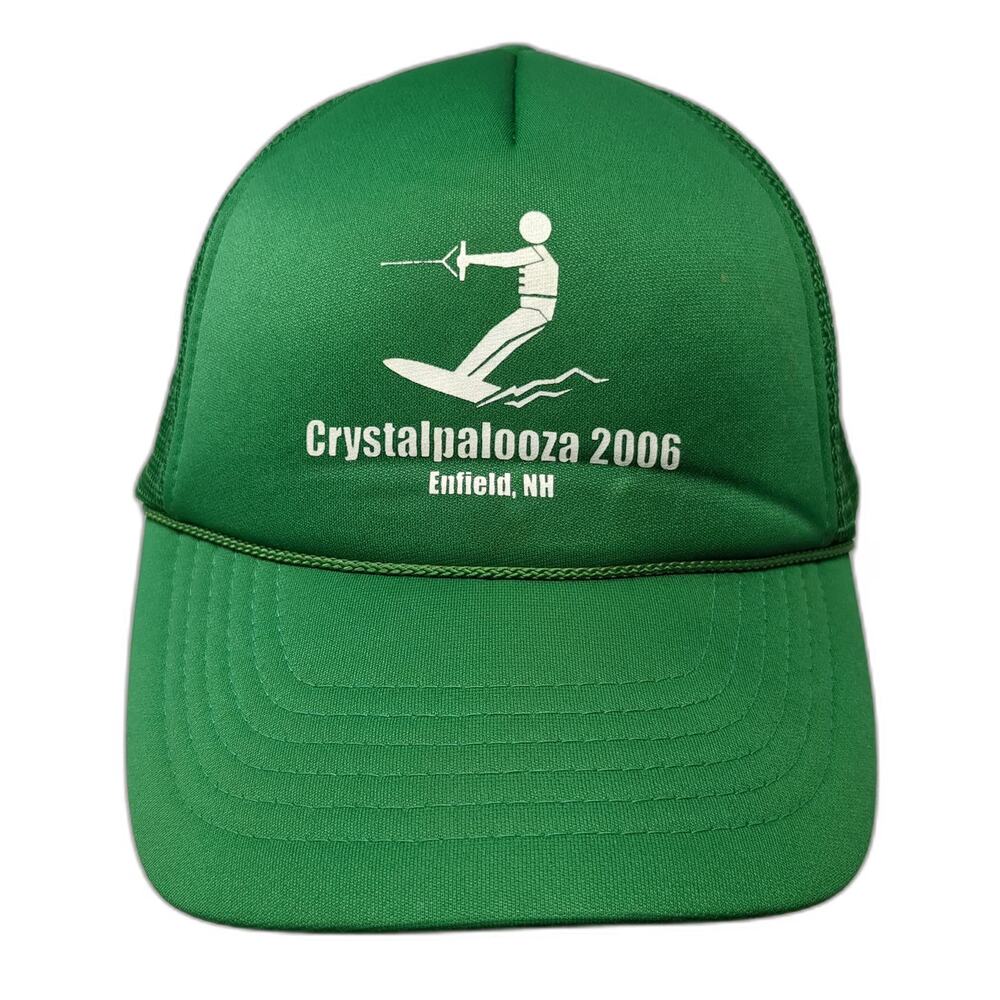 KC Trucker Hat Green One Size Crystalpalooza 2006 Enfield NH Water Skiing Mesh